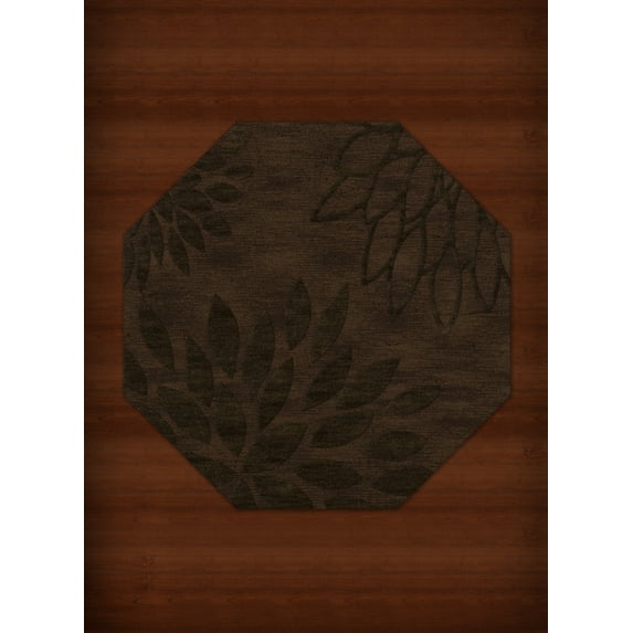 Dalyn Dover Area Rug DV17 Dv17 Fudge Floral Leaves 6' x 6' Octagon