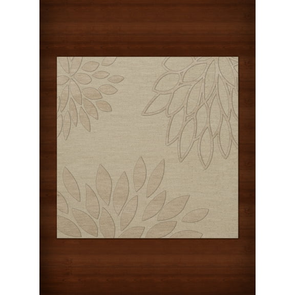 Dalyn Dover Area Rug DV17 Dv17 Linen Floral Leaves 10' x 10' Square