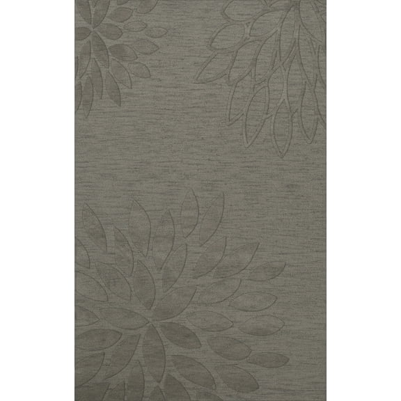 Dalyn Dover Area Rug DV17 Dv17 Silver Floral Leaves 4' x 6' Rectangle