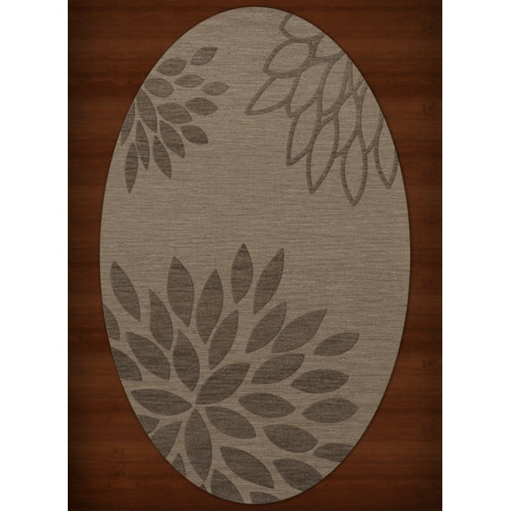 Dalyn Dover Area Rug DV17 Dv17 Stone Floral Leaves 6' x 9' Oval