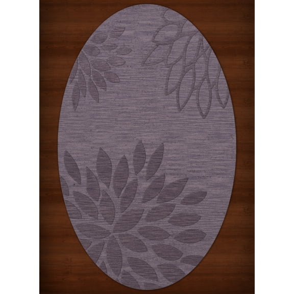 Dalyn Dover Area Rug DV17 Dv17 Viola Floral Leaves 4' x 6' Oval
