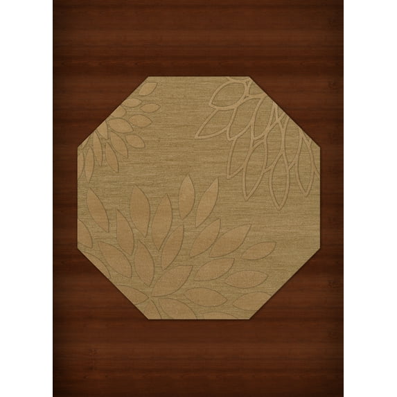 Dalyn Dover Area Rug DV17 Dv17 Wheat Floral Leaves 12' x 12' Octagon