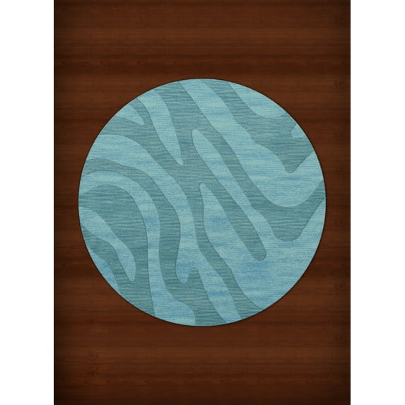 Dalyn Dover Area Rug DV2 Dv2 Peacock Swirls Lines 4' x 4' Round