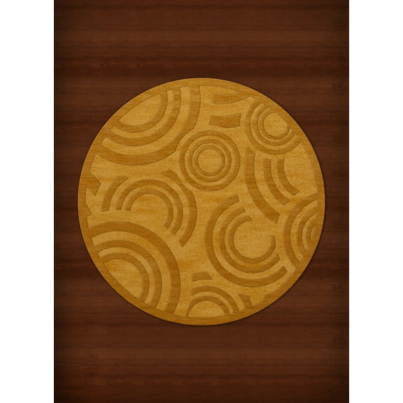 Dalyn Dover Area Rug DV3 Dv3 Butterscotch Circles Loops 4' x 4' Round