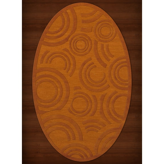 Dalyn Dover Area Rug DV3 Dv3 Orange Circles Loops 10' x 14' Oval