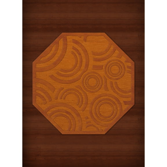 Dalyn Dover Area Rug DV3 Dv3 Orange Circles Loops 4' x 4' Octagon