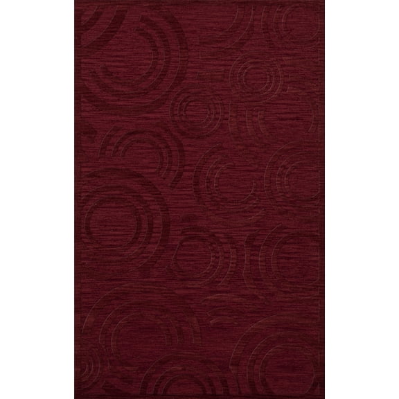 Dalyn Dover Area Rug DV3 Dv3 Rich Red Circles Loops 3' x 5' Rectangle