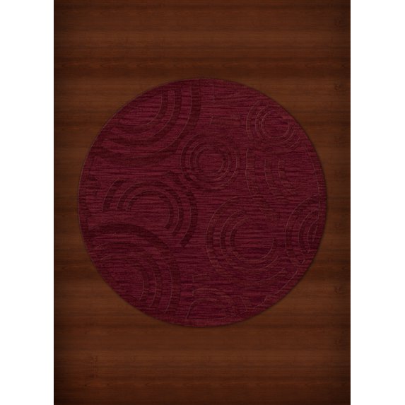 Dalyn Dover Area Rug DV3 Dv3 Rich Red Circles Loops 6' x 6' Round