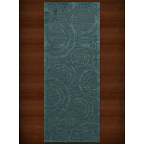 Dalyn Dover Area Rug DV3 Dv3 Teal Circles Loops 2' 6" x 8' Rectangle