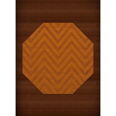 Dalyn Dover Area Rug DV4 Dv4 Orange Lines Stripes 12' x 12' Octagon