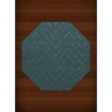 Dalyn Dover Area Rug DV4 Dv4 Teal Lines Stripes 8' x 8' Octagon