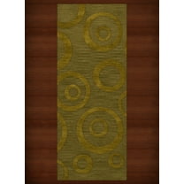 Dalyn Dover Area Rug DV5 Dv5 Avocado Bubbles Circles 2' 6" x 10' Rectangle