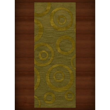 Dalyn Dover Area Rug DV5 Dv5 Avocado Bubbles Circles 2' 6" x 10' Rectangle