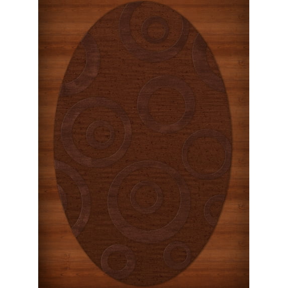 Dalyn Dover Area Rug DV5 Dv5 Paprika Bubbles Circles 4' x 6' Oval