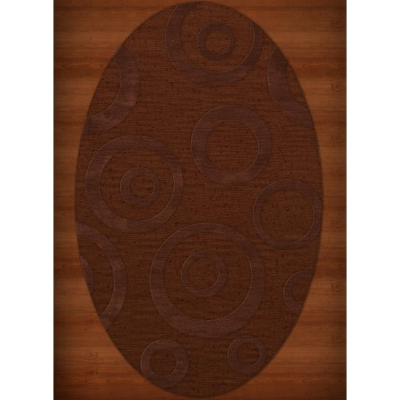 Dalyn Dover Area Rug DV5 Dv5 Paprika Bubbles Circles 6' x 9' Oval