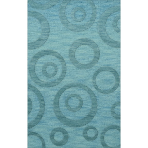 Dalyn Dover Area Rug DV5 Dv5 Peacock Bubbles Circles 3' x 5' Rectangle