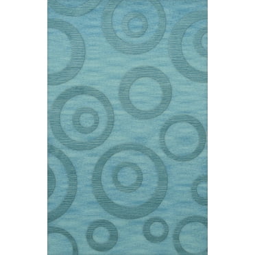 Dalyn Dover Area Rug DV5 Dv5 Peacock Bubbles Circles 4' x 6' Rectangle