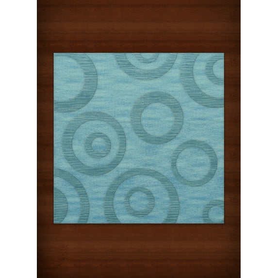 Dalyn Dover Area Rug DV5 Dv5 Peacock Bubbles Circles 6' x 6' Square