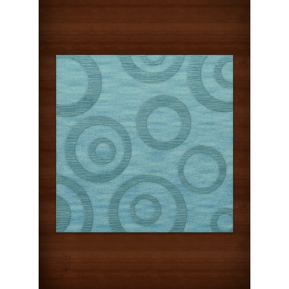 Dalyn Dover Area Rug DV5 Dv5 Peacock Bubbles Circles 6' x 6' Square