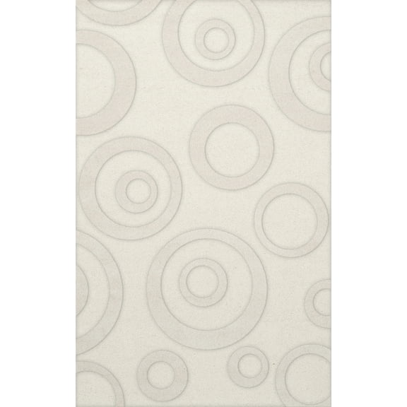 Dalyn Dover Area Rug DV5 Dv5 Snow Bubbles Circles 6' x 9' Rectangle