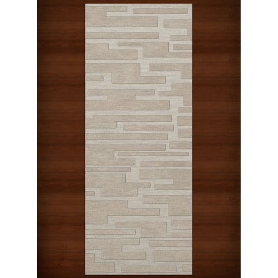 Dalyn Dover Area Rug DV6 Dv6 Putty Blocks Squares 2' 6" x 10' Rectangle