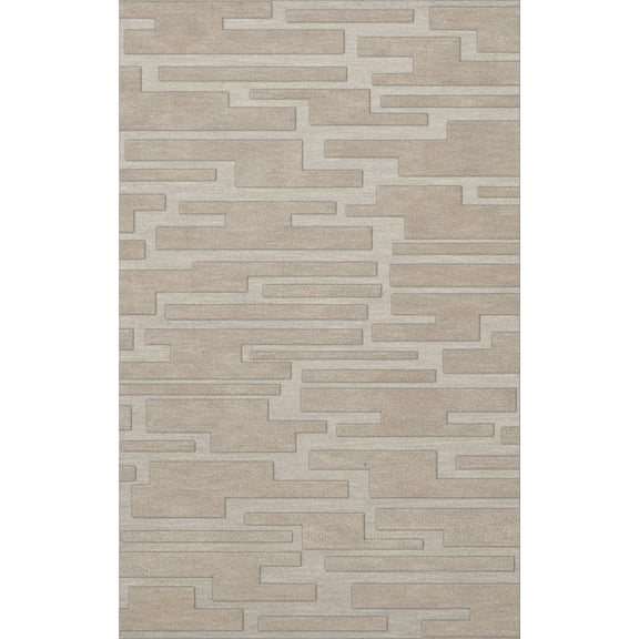 Dalyn Dover Area Rug DV6 Dv6 Putty Blocks Squares 9' x 12' Rectangle