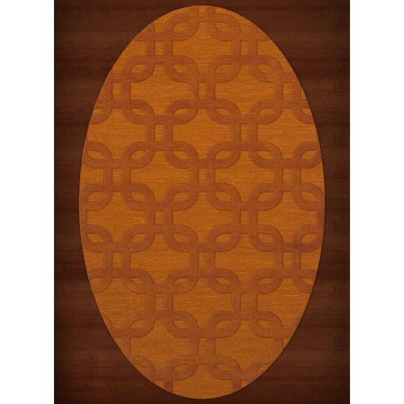 Dalyn Dover Area Rug DV7 Dv7 Orange Rectangles Loops 3' x 5' Oval