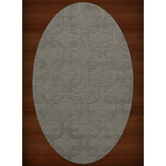Dalyn Dover Area Rug DV7 Dv7 Silver Rectangles Loops 6' x 9' Oval