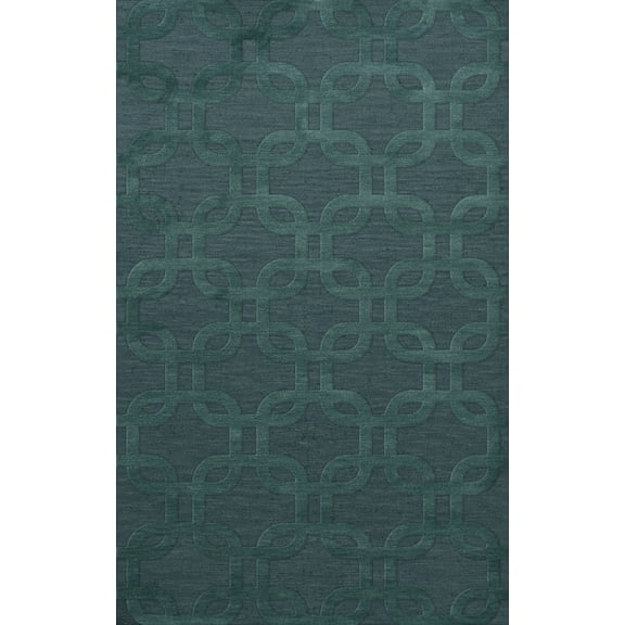 Dalyn Dover Area Rug DV7 Dv7 Teal Rectangles Loops 12' x 18' Rectangle