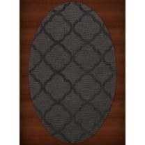 Dalyn Dover Area Rug DV8 Dv8 Ash Quaterfoil Trellis 3' x 5' Oval