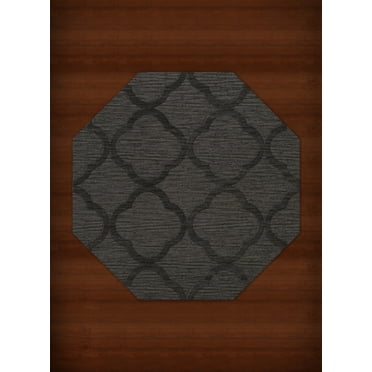 Dalyn Dover Area Rug DV8 Dv8 Ash Quaterfoil Trellis 8' x 8' Octagon
