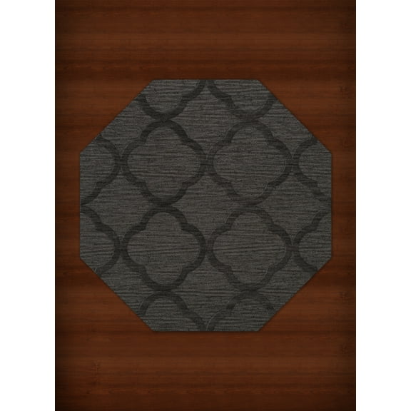 Dalyn Dover Area Rug DV8 Dv8 Ash Quaterfoil Trellis 8' x 8' Octagon