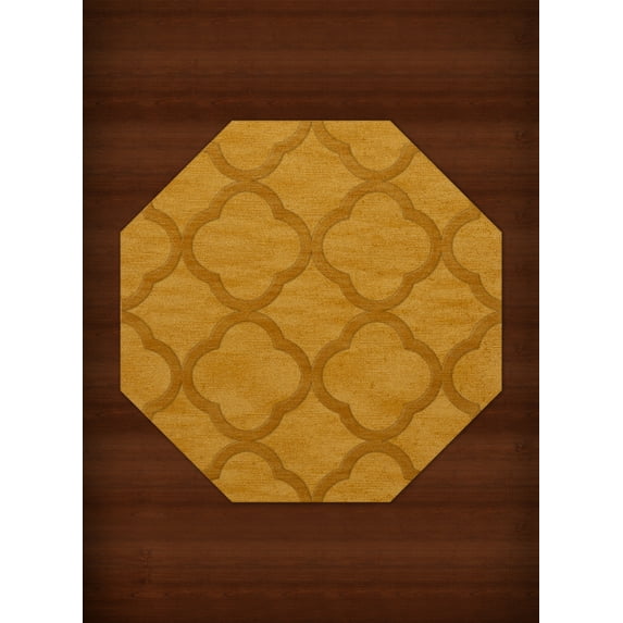 Dalyn Dover Area Rug DV8 Dv8 Butterscotch Quaterfoil Trellis 6' x 6' Octagon