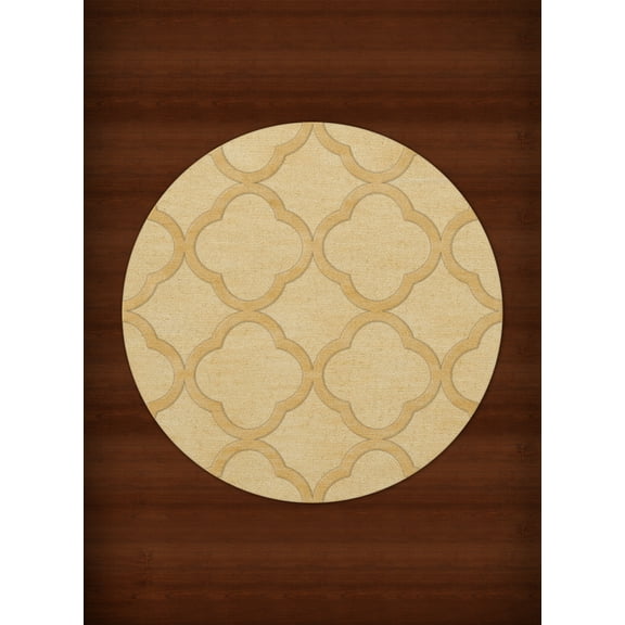 Dalyn Dover Area Rug DV8 Dv8 Lemon Ice Quaterfoil Trellis 12' x 12' Round