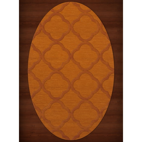 Dalyn Dover Area Rug DV8 Dv8 Orange Quaterfoil Trellis 12' x 18' Oval
