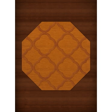 Dalyn Dover Area Rug DV8 Dv8 Orange Quaterfoil Trellis 6' x 6' Octagon