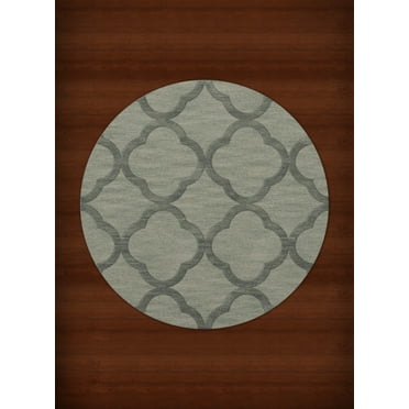 Dalyn Dover Area Rug DV8 Dv8 Spa Quaterfoil Trellis 6' x 6' Round