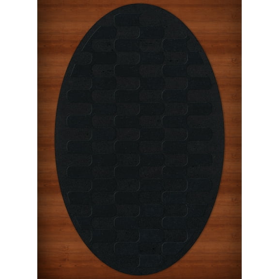 Dalyn Dover Area Rug DV9 Dv9 Black Grid Waves 10' x 14' Oval