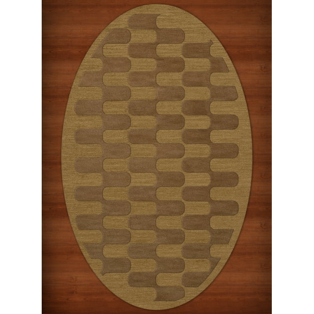 Dalyn Dover Area Rug DV9 Dv9 Gold Dust Grid Waves 9' x 12' Oval
