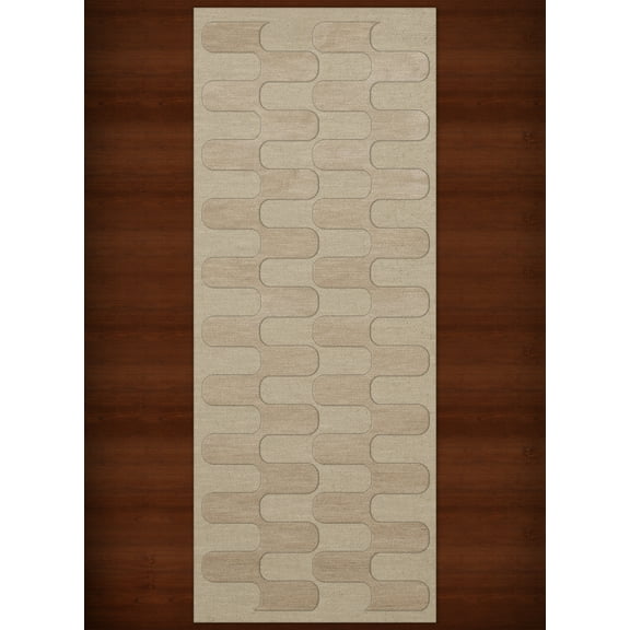 Dalyn Dover Area Rug DV9 Dv9 Linen Grid Waves 2' 6" x 10' Rectangle