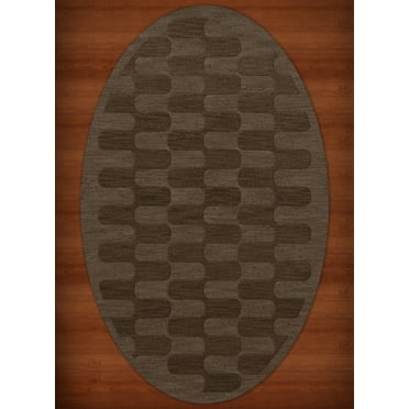 Dalyn Dover Area Rug DV9 Dv9 Mocha Grid Waves 6' x 9' Oval
