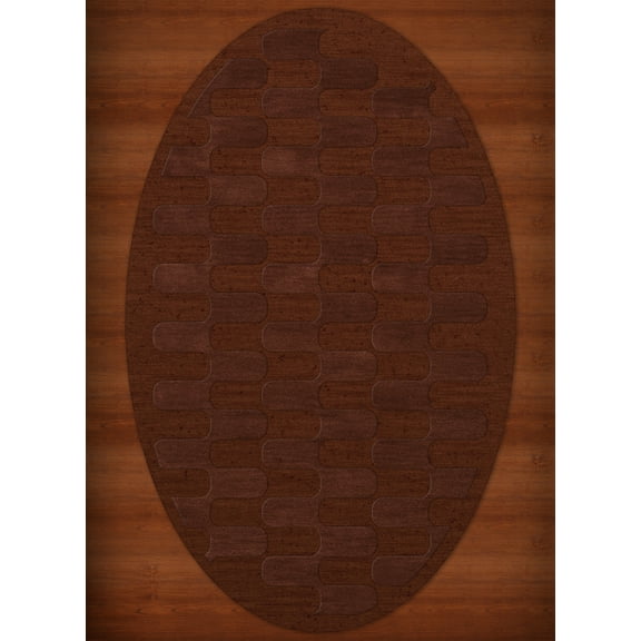 Dalyn Dover Area Rug DV9 Dv9 Paprika Grid Waves 3' x 5' Oval
