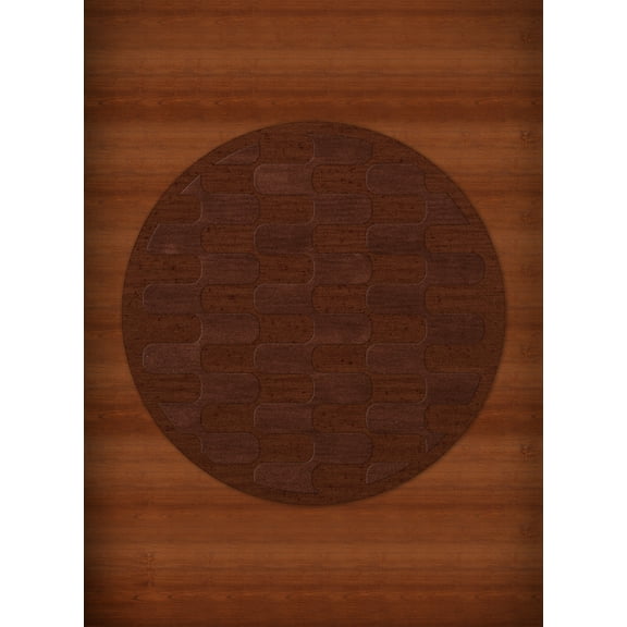 Dalyn Dover Area Rug DV9 Dv9 Paprika Grid Waves 6' x 6' Round