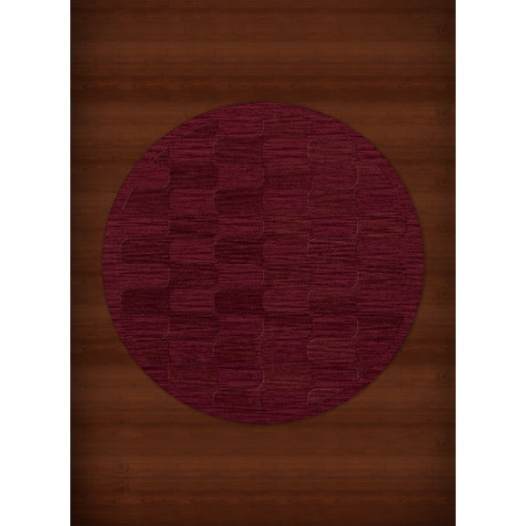 Dalyn Dover Area Rug DV9 Dv9 Rich Red Grid Waves 6' x 6' Round
