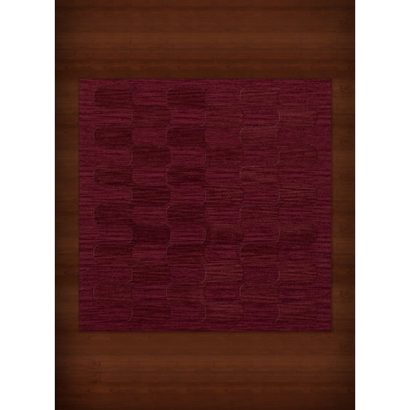 Dalyn Dover Area Rug DV9 Dv9 Rich Red Grid Waves 8' x 8' Square