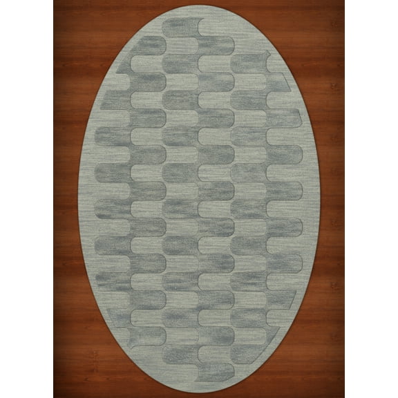 Dalyn Dover Area Rug DV9 Dv9 Seaglass Grid Waves 3' x 5' Oval