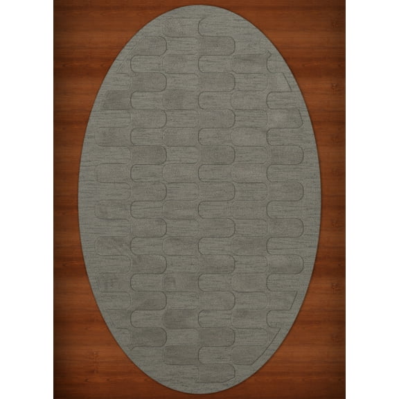 Dalyn Dover Area Rug DV9 Dv9 Silver Grid Waves 12' x 15' Oval
