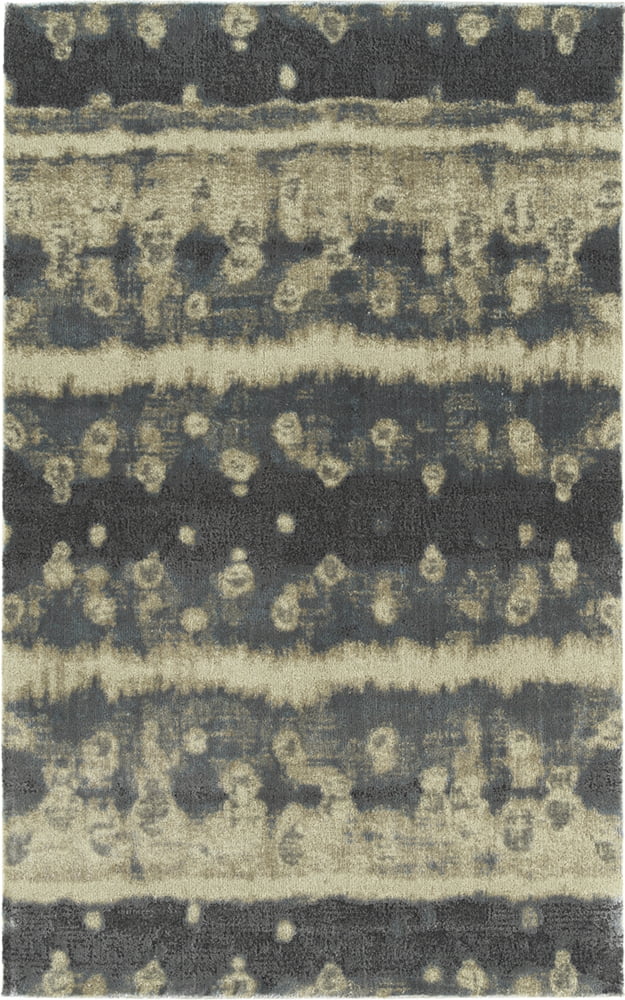 Gray and Beige Synthetic Rectangular Area Rug 3'3"x5'1"