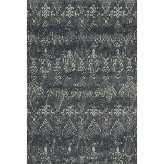 Dalyn Geneva Area Rug GV315 Gv315 Pewter Pewter Curls Curves 9' 6" x 13' 2" Rectangle