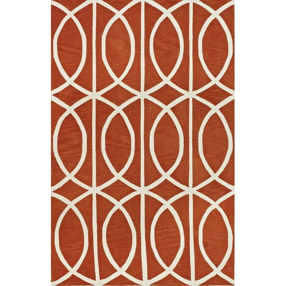 Dalyn Infinity Area Rug IF5PK Pumpkin Infinity Circles